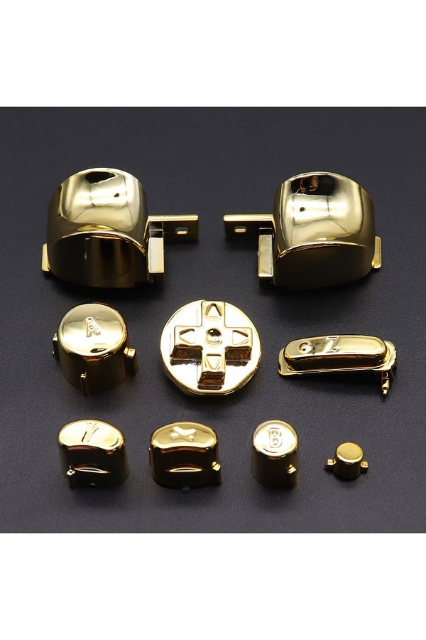 Choice-Full Set Chrome Buttons For Gamecube NGC Controller ABXY Z D-Pad L R Trigger Button Mod Kit 1