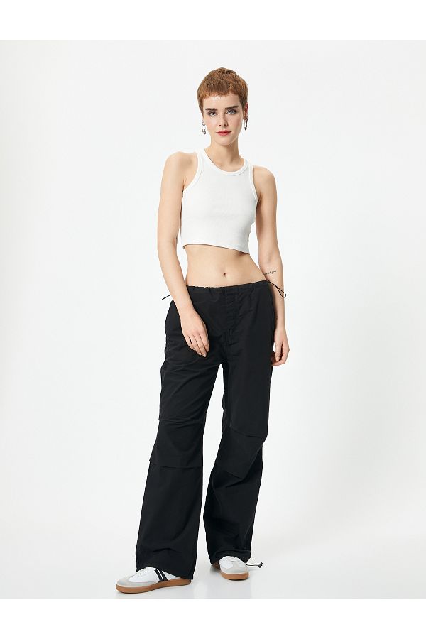 Koton-Cotton Oversize Relaxed Cut Parachute Pants - With Pockets 1