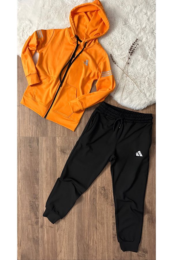 PAN 6 8 10 12 14 16 Year Old Zippered Hooded Tracksuit Set Trendyol