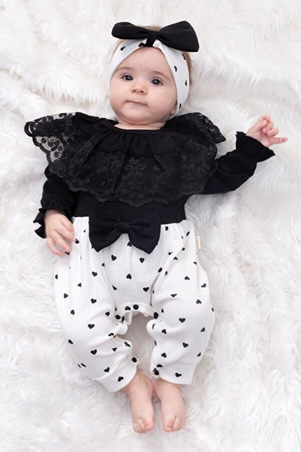 Minytrendy Kız Bebek Yenidoğan Tulum Yakası Fistolu Mevlüt Kıyafeti Yeni Doğan Takım Hediyelik Bebek Takım