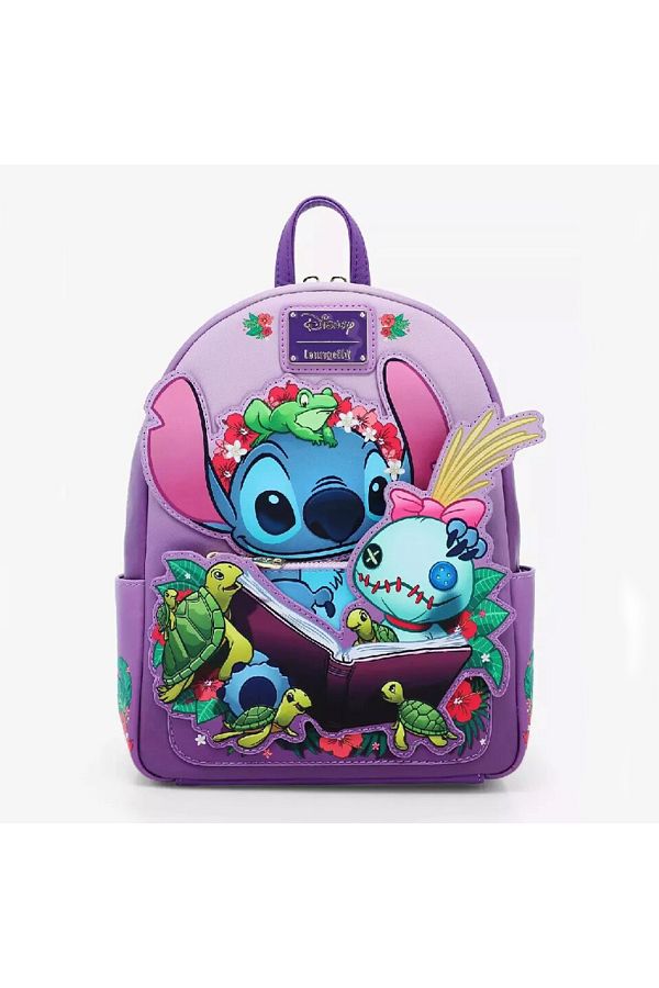 Choice New Spot Loungefly Disney Lilo Stitch Scrump Reading Cartoon Mini Backpack Ladies Casual Backpa. Trendyol