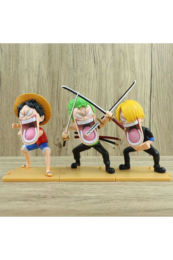 Choice-15cm Animation One Piece Luffy Figures Sanji Monkey D Luffy Roronoa Zoro Action Figure The Hungry... 1