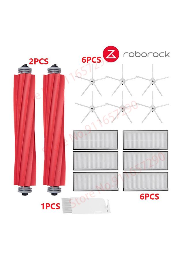 Roborock-Roborock S7 S70 S75 S7Max s7MaxV T7S Plus Main Side Brush Mops Cloths HEPA Filter Kit Robotic Vac... 1