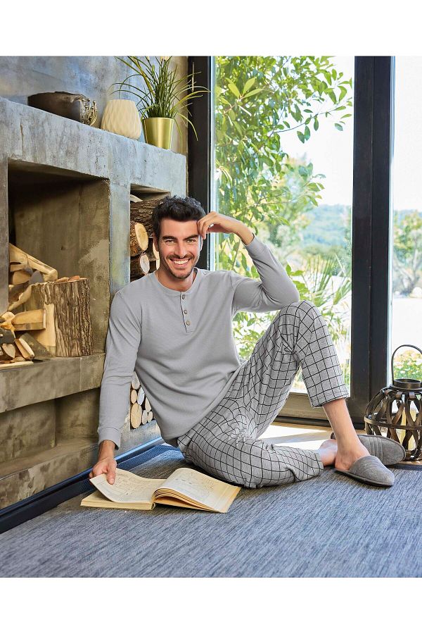 Waffle fabric pajamas clearance