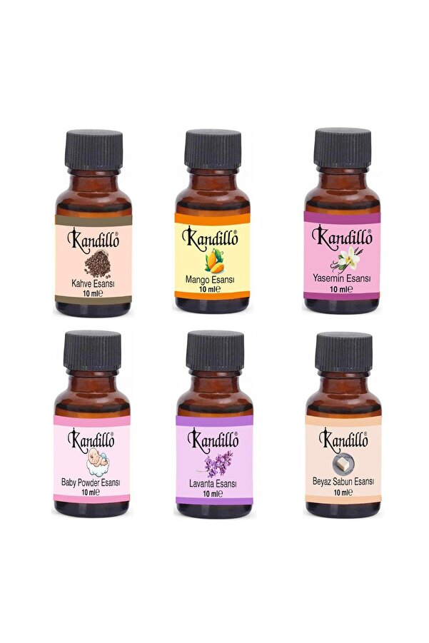 Dünya Magnet 6'lı Mum Esansı Seti, Kahve, Mango, Yasemin, Lavanta, Bebek Pudrası, Beyaz Sabun Kurutma Topu Kokusu