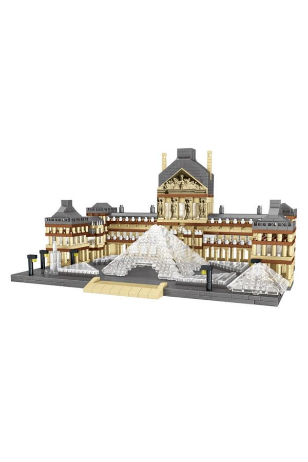 Mitty-Lezi 8040 World Architecture Mini Building Blocks Paris Louvre Museum 3D Model DIY Diamond Bricks... 1