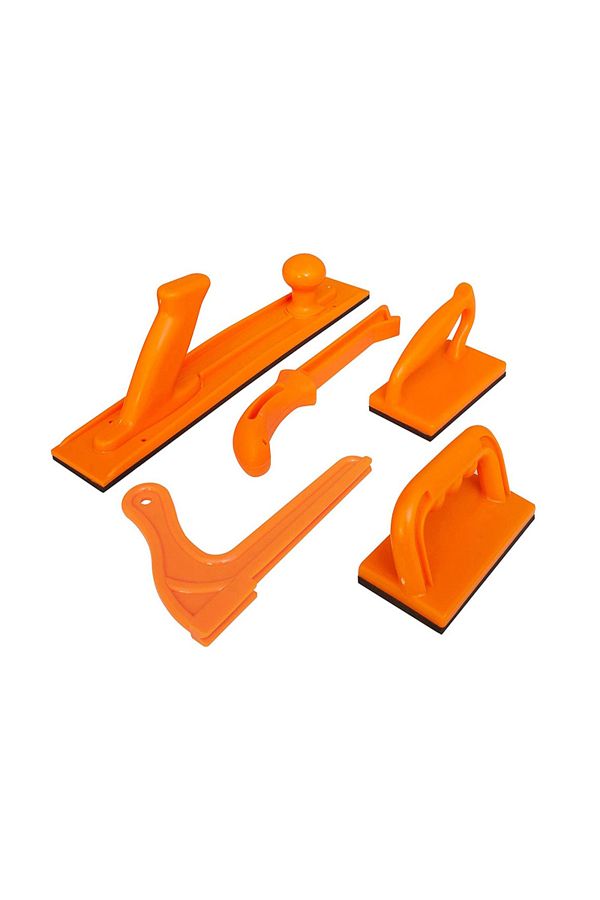 AbouTool-Yellow 5pc Set Table Saw Push Block And Push Stick Set For Routers Jointers And Table Saws Woodworki 1