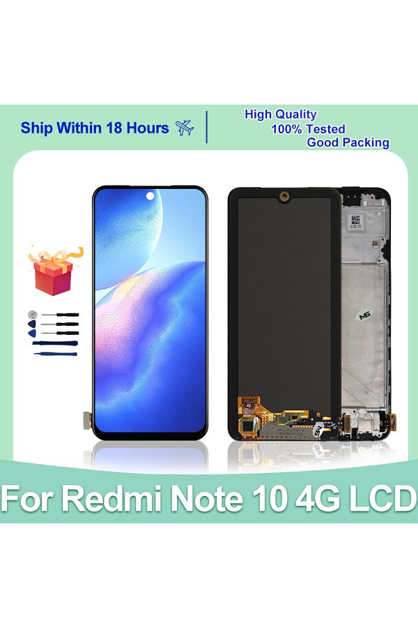 MSMADE-Super AMOLED For Redmi Note 10 4G LCD Display M2101K7AG Screen Digitizer For Xiaomi Redmi Note 10... 1