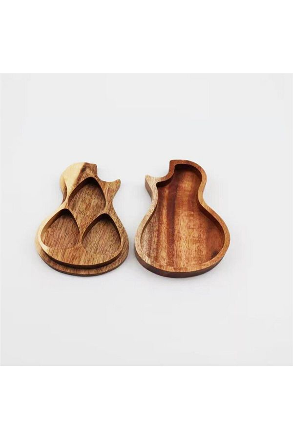Choice-Wooden Guitar Picks Box Guitar Pick Storage Box Holder Plectrum Container No Guitar Picks Included 1