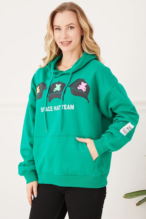 Sweatshirt with cap sales