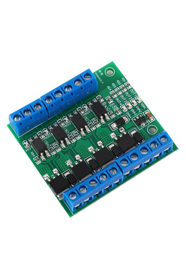 Choice-PWM 4-Channel MOS FET Module PLC Amplifier Circuit Board Driver Module 3-20V to 3.7-27VDC 10A 1
