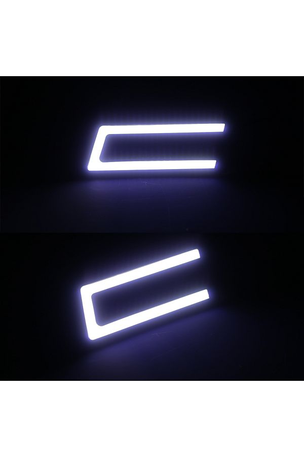 Choice-2pcs U-led-drl Nlpearl 1pair U Shape Bright Led Car Light Cob Led Daytime Running Light Auto Bright 1