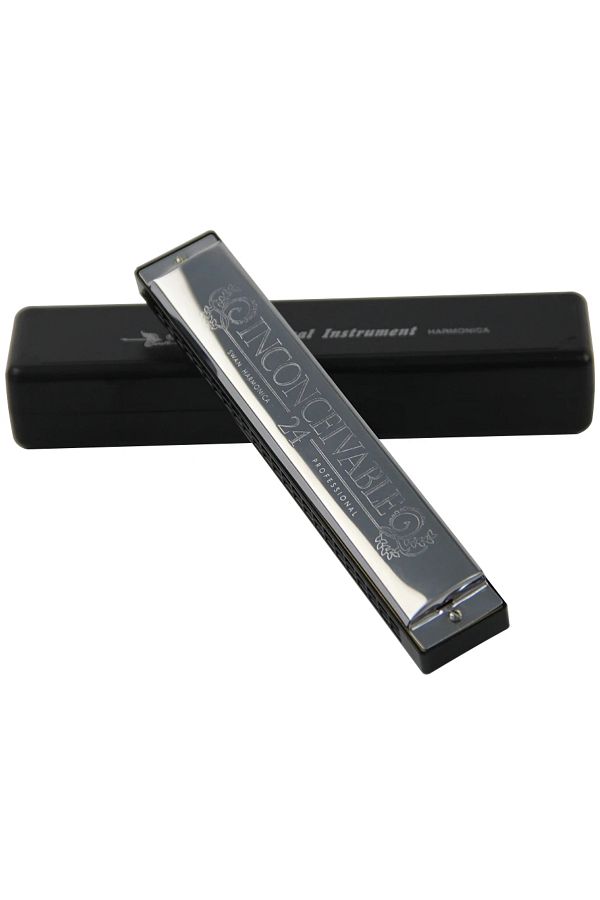 Choice-Swan Harmonica 24 Hole Professional Polyphonic Harmonica C Key Tremolo Octave-tuned Polyphonic Di... 1