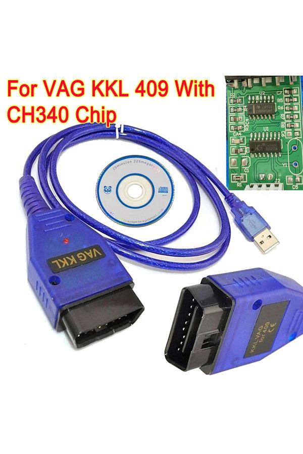 Choice-CH340 Chip For VAG KKL 409 OBD2 Scanner For VAG 409 KKL Diagnostic USB Interface 409.1 Cable Adap... 1