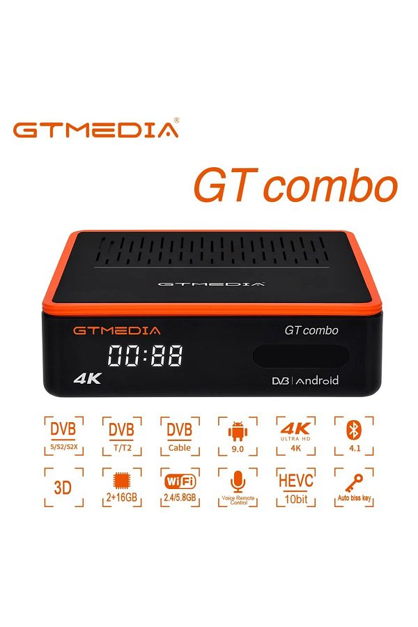 Choice-GTMEDIA GT Combo 4K 8K Android DVB-S2X/DVB-T2/Cable Satellite Receiver Android 9.0 Smart TV box /... 1