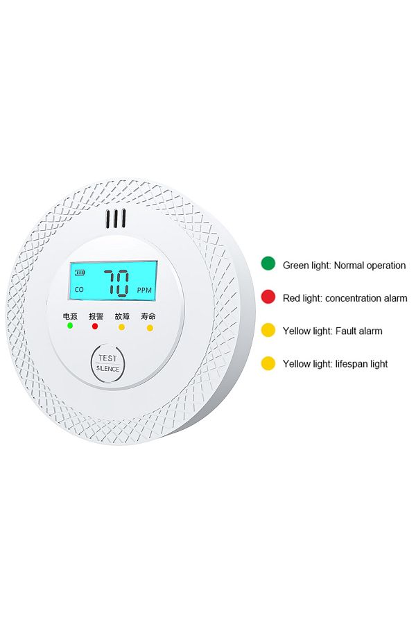 APWIKOGER-CO Alarm Sensor 85dB High Sensitive Warning Smoke and Carbon Monoxide Detector Alarm with LEDs Ba... 1