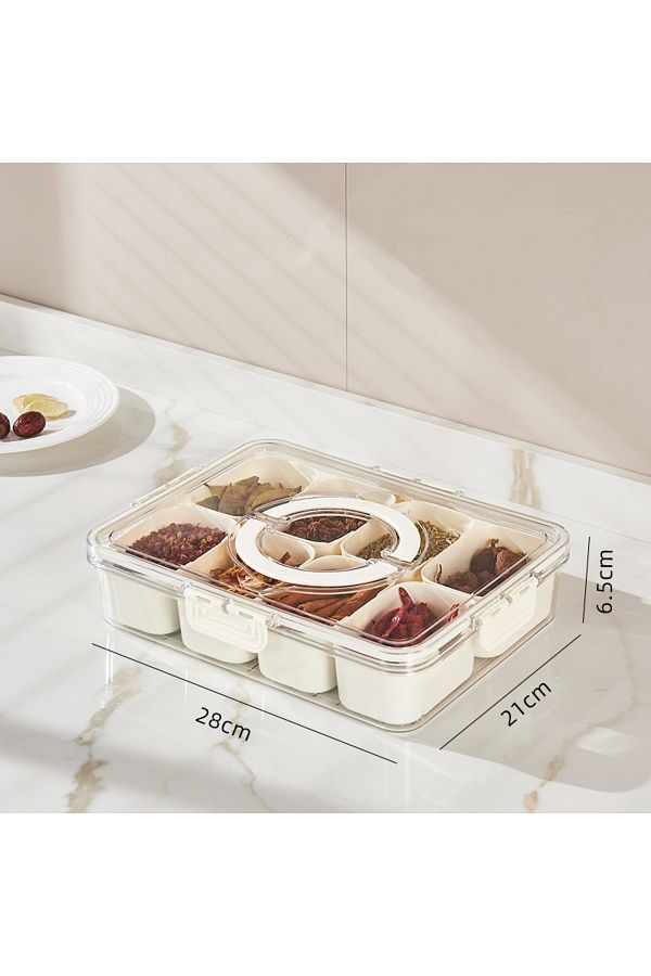 Choice-8 Grid 8 Grids Divided Serving Tray Storage Box Kitchen Portable Sub-format Seasoning Separator Box 1