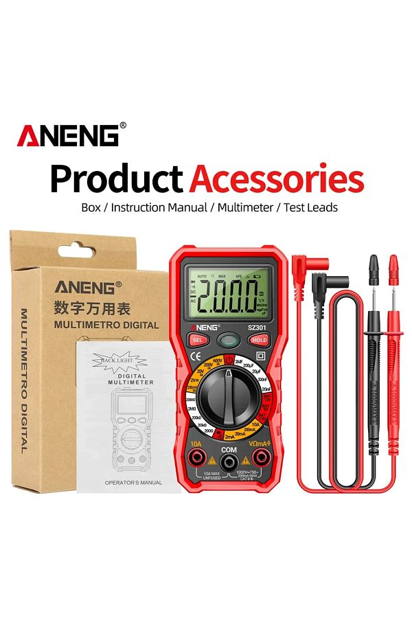 ANENG-SZ301 Digital Multi range Multimeter AC/DC Voltage and Current Automatic Tester Resistance ... 1