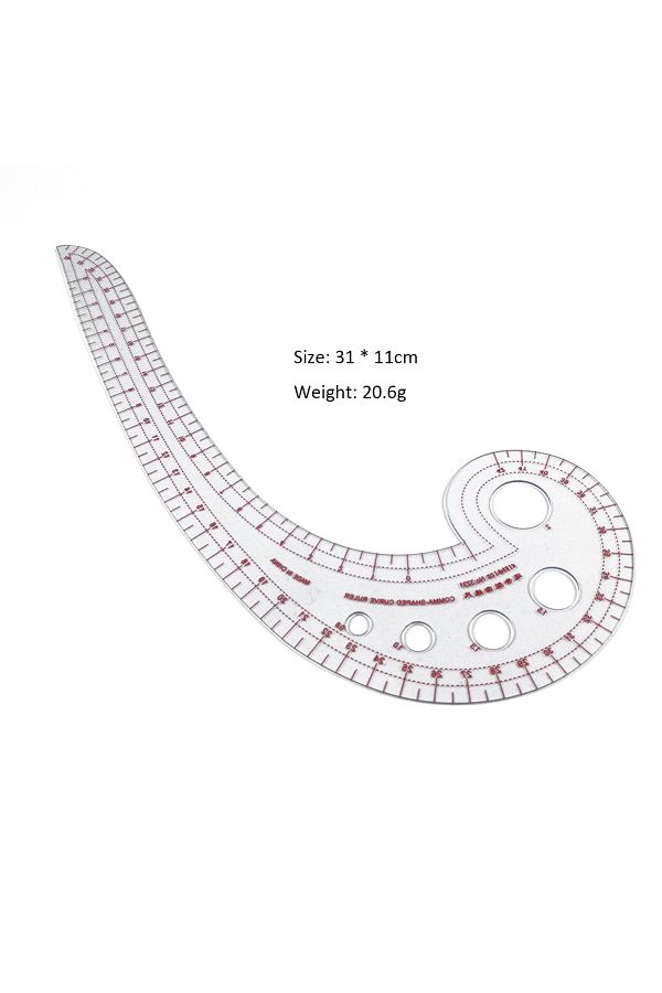 APWIKOGER-Long Comma Shaped Plastic Transparent French Curve Ruler Stationery For Garment Cutting And Proof... 1