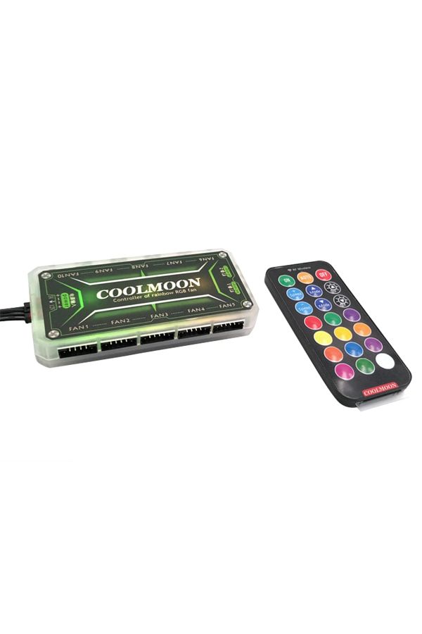 ALLOYSEED-COOLMOON ARGB Controller 12V 5A 6Pin ARGB Cooling Fan Smart Remote Control PC Computer Case Cooli... 1