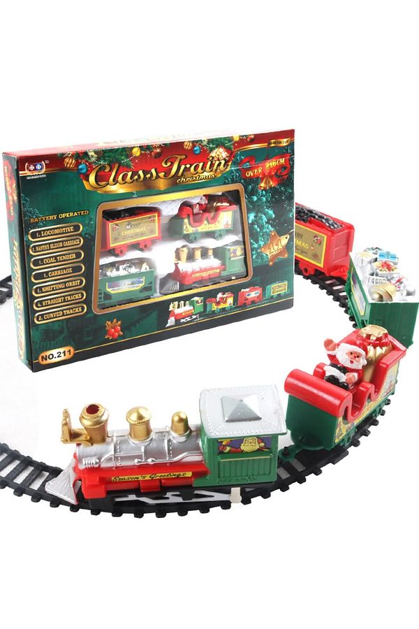 Choice Christmas Realistic Electric Train Set Easy To Ass emble Safe For Kids Gift Party Home Xmas T. Trendyol