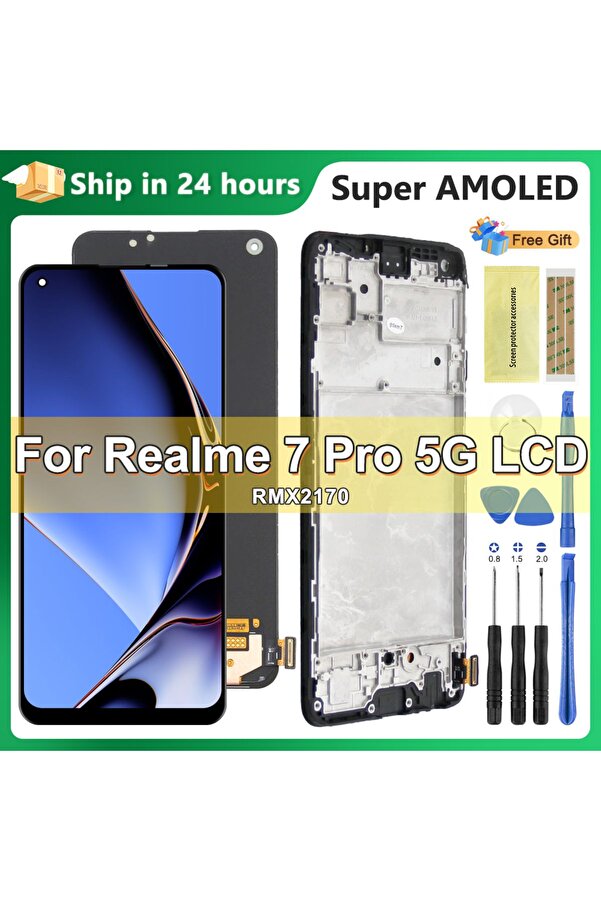sinmaytai-tft Realme 7 Pro Display Screen, for OPPO Realme 7 Pro RMX2170 Lcd Display Digital Touch Screen w... 1