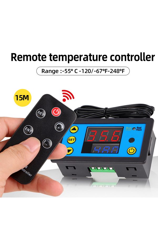JUANJUAN-ZFX-W1608 Temperature Controller DC12V Digital Thermostat  Remote Control Microcomputer Freezer T... 1