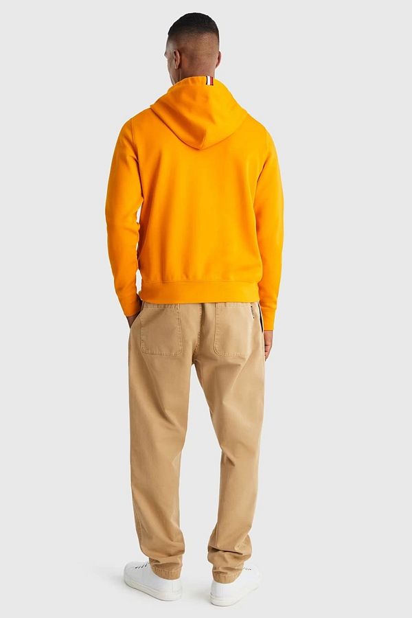 Tommy Hilfiger Men s Monogram Orange Hoodie Trendyol