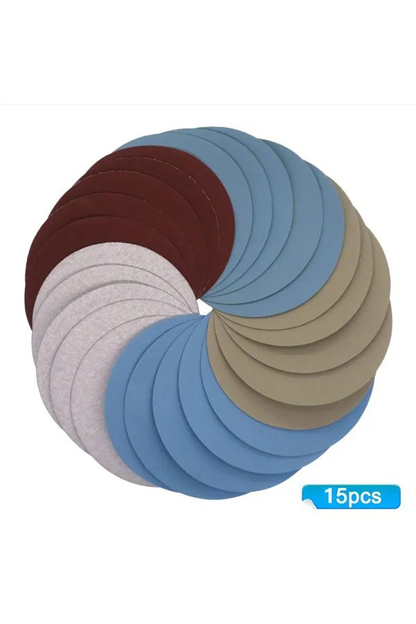 Choice-SEAMETAL 15PCS 125mm Inches Grit 1000 2000 3000 4000 5000 Sanding Discs Hook Loop Sandpaper Round... 1