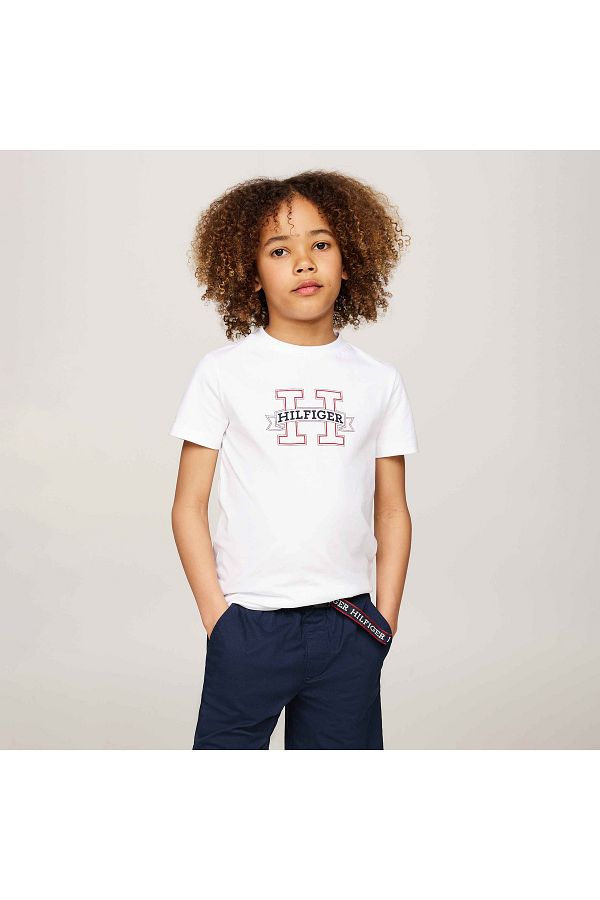 Tommy Hilfiger Print Regular Children s White T Shirt Trendyol