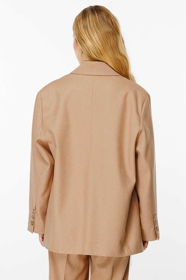 River island camel blazer hot sale