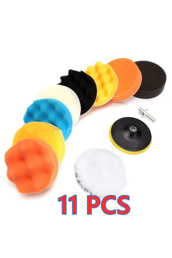 Choice-11 pcs Car Polishing Sponge Pads Kit Foam Pad Buffer Kit Polishing Machine Wax Pads for Auto Motorcy 1