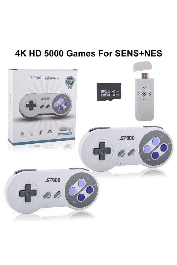 ONETOMAX-SF900 Classic Retro Game Console HD Video Game Stick With 5000 Games for SNES Wireless Controller... 1