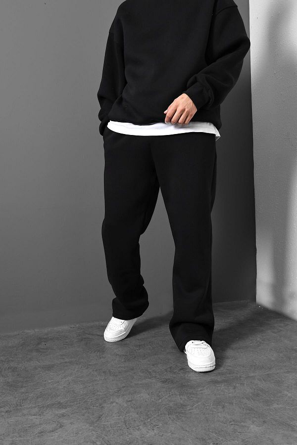 Slatra Men s Black Basic Baggy Fit Tracksuit Trendyol