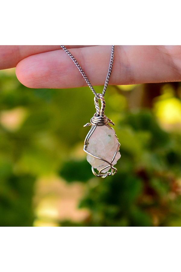 Morganite stone necklace shop