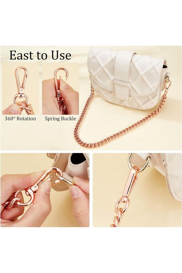 Rose gold bag chain discount