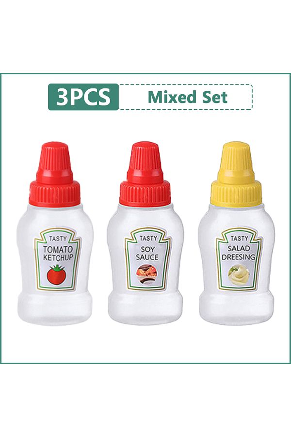Choice-25ml Mini Sauce Bottle Refillable Ketchup Honey Tomato Salad Containers Bottles Portable Sauce Ja... 1