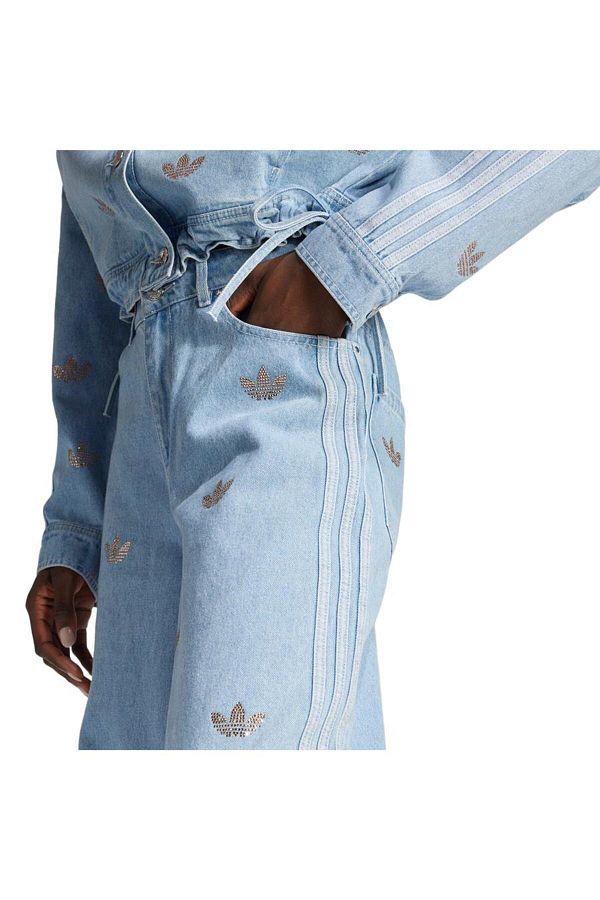 【adidas】 Denim Rhinestone Pants Adidas Denim Rhinestone Pants - POIZON
