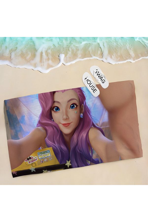 Choice-1pc Seraphine L-League Of L-Legends LOL Anime Game Towel Children's Beach Towel Summer Swimming S... 1