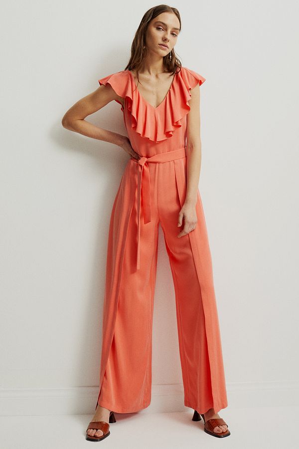 Coral color jumpsuit on sale