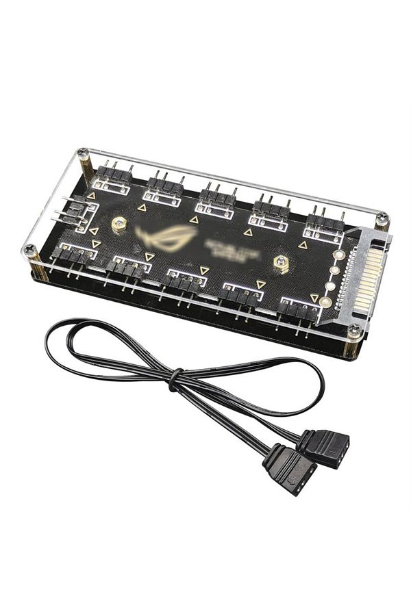 Choice-موصل ساتا Argb من 1 إلى 10 منافذ موزع محوري 5 فولت 3 سنون Argb مروحة علبة مع قاعدة لاصقة Sata Power 1
