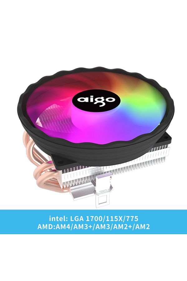 Choice-Aigo ICE400X 4 heat pipes cpu cooler Fan RGB 4pin PWM Computer Case Fan Silent Intel LGA 1700 120... 1
