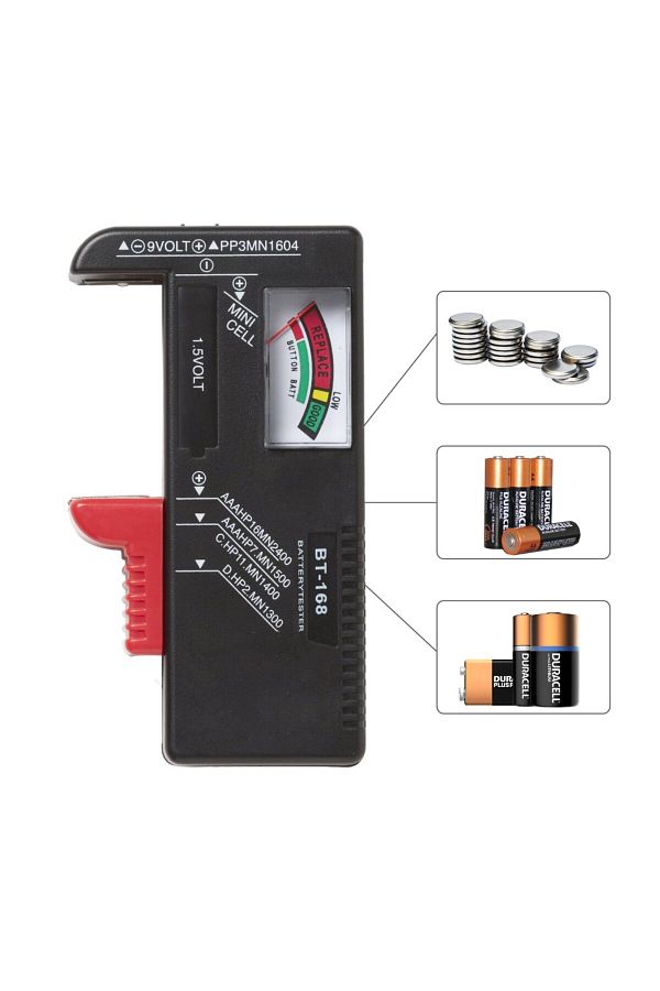 Choice-BT-168 AA/AAA/C/D/9V/1.5V batteries Universal Button Cell Battery Colour Coded Meter Indicate Vol... 1