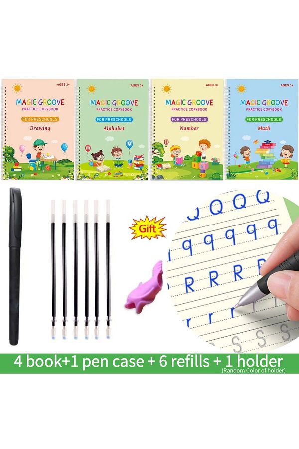 Choice-Montessori Writing Practice Book for Kids Learn Letters Numbers Calligraphy with Groove Magic Exe... 1