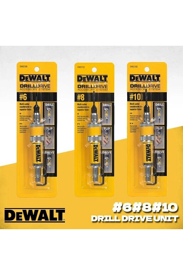 Choice DEWALT DW2700 DW2701 DW2702 Drill Flip Drive Complete Unit 6 8 10 2 in 1 Countersink Wood Dril. Trendyol