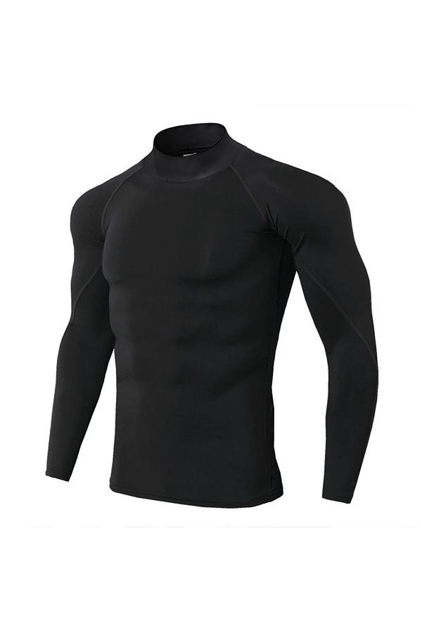 Choice Men s Workout Compression Shirt Turtleneck Long Sleeve Rash Guard Gym Base Layer Athletic Undersh. Trendyol