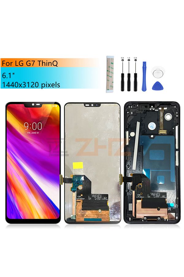 Choice-For LG G7 ThinQ LCD Display Touch Screen Digitizer Assembly With Frame G710 Display For  LG G7 Sc... 1