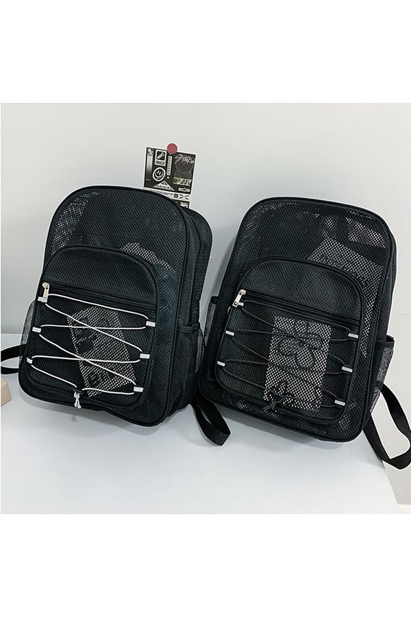 MOJOYCE Unisex Gym Bag Multifunctional High Capacity Backpack Wear resistant Semi Transparent Bookbag Sol. Trendyol