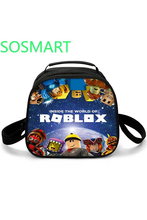 Choice Roblox Lunch Bag Elementary School Students Picnic Bag Round Ice Bag Roblox Cartoon Cartoon Porta. Trendyol