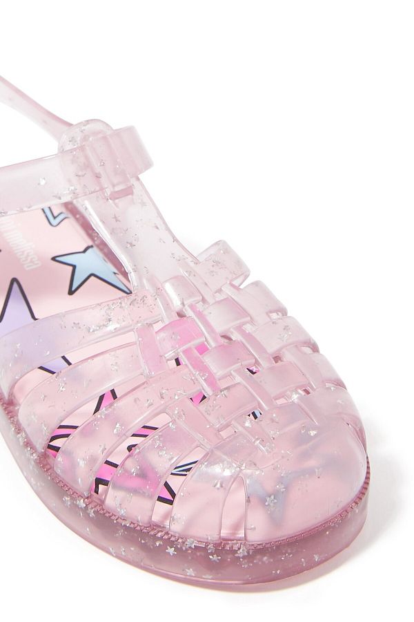 Mini Melissa Shiny Sandals Fashionable and Comfortable for Girls Padded Insole and Bright Details Trendyol